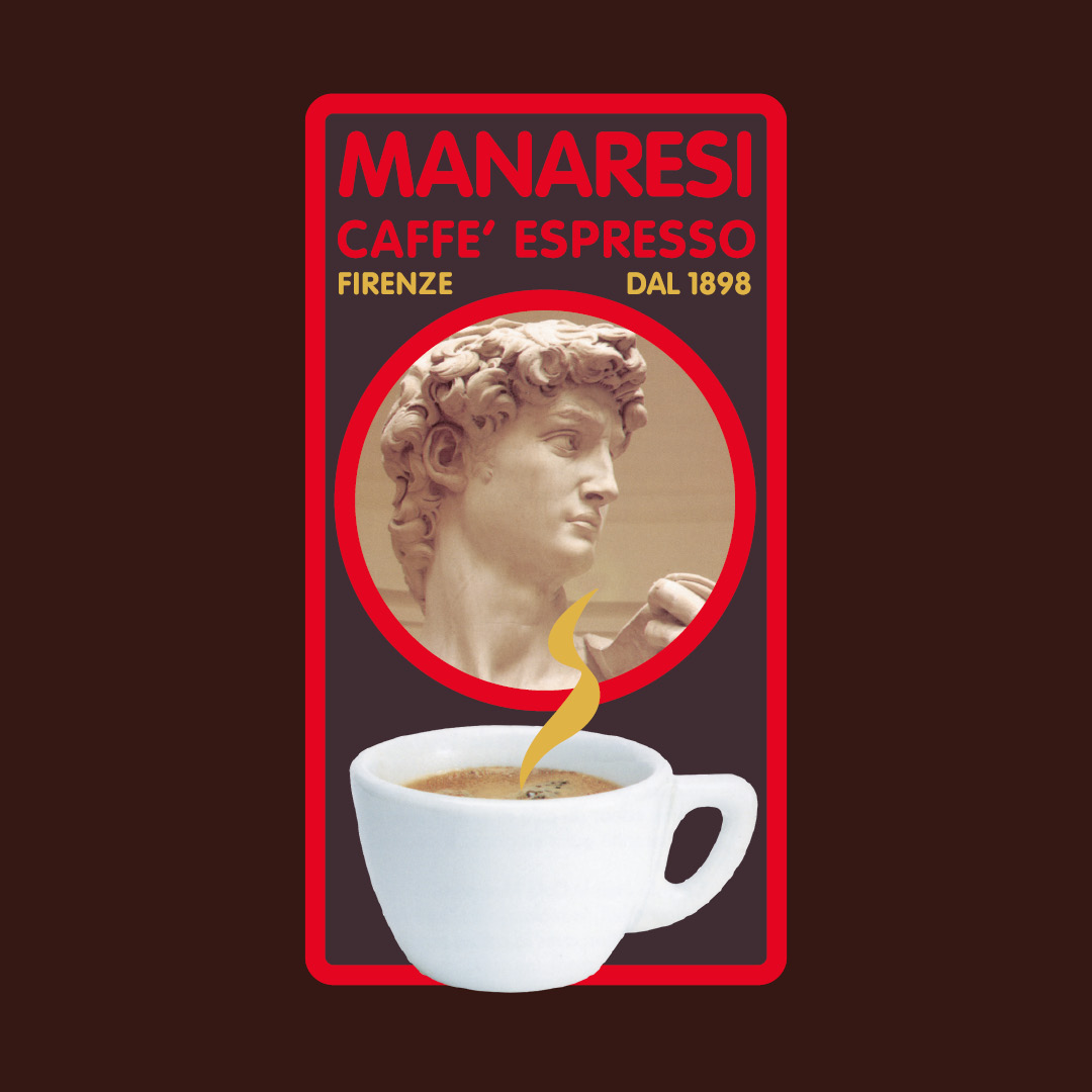 Il restyling del logotipo e la creazione dell'emblema Manaresi creato dall'imprenditore De Nozza nel 1986, che si avvale di una rara concessione della municipalità di Firenze d'uso dell'immagine del David di Michelangelo