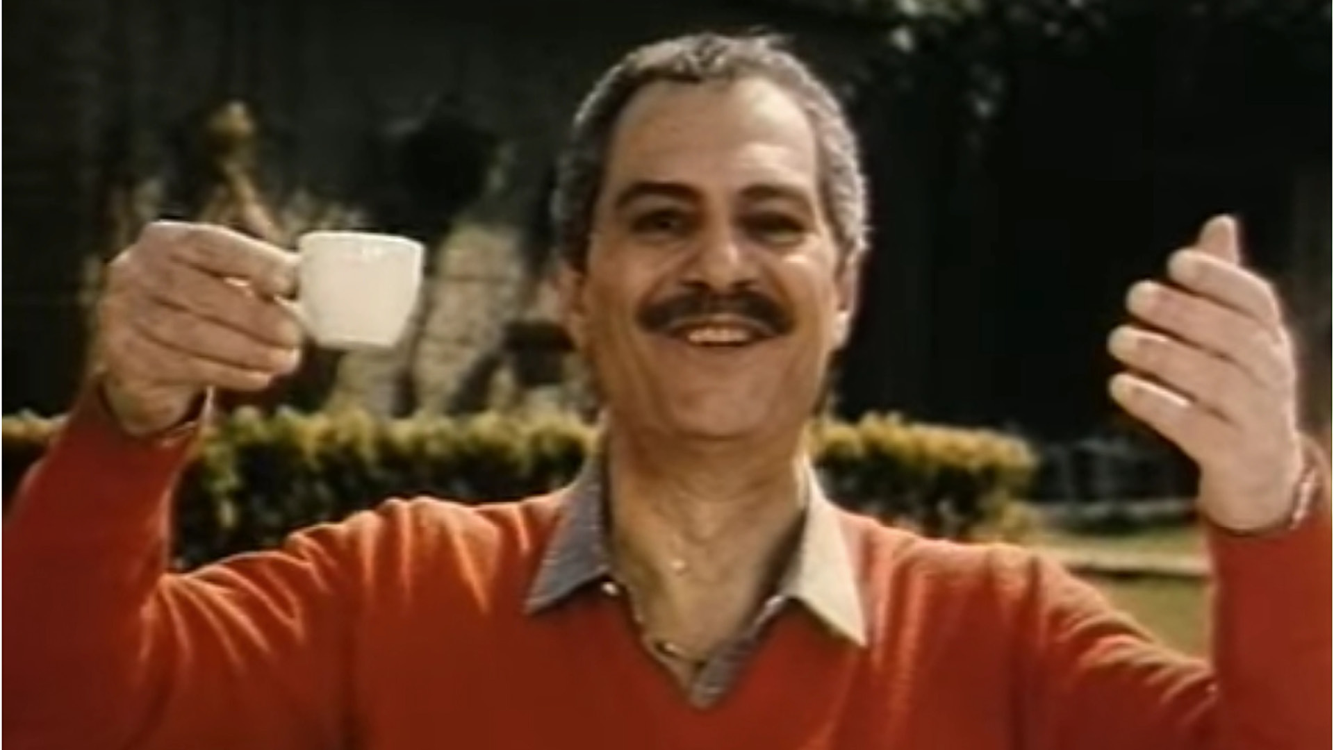 Fermo immagine del celebre spot televisivo Lavazza 