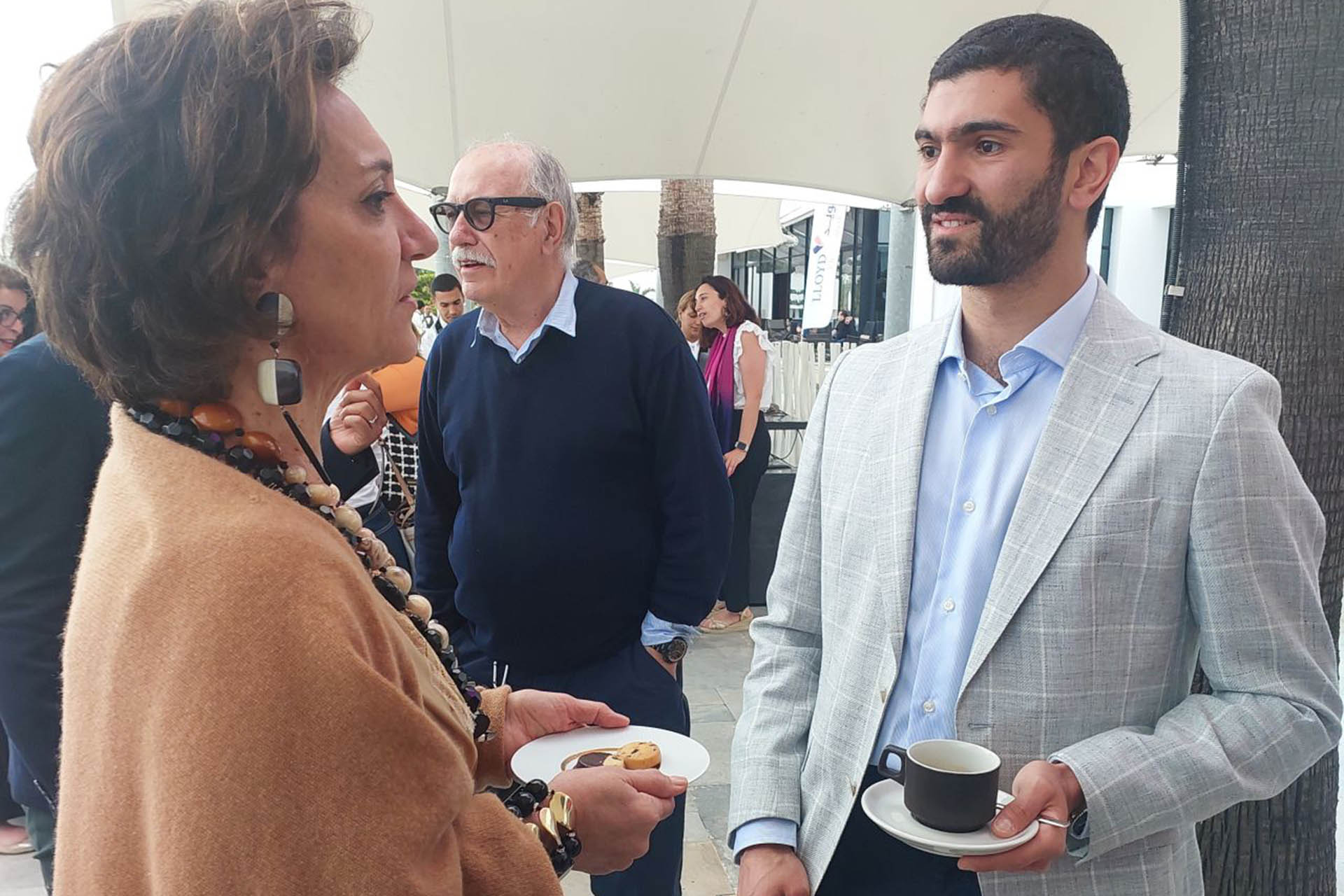 Alessandra Calcagnini, amministratrice de Il Caffè Manaresi durante la degustazione in Tunisia